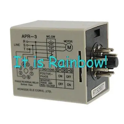 

Free Shipping AC 220V 10A 50/60Hz 8 Pin Failure Phase Sequence Protect Phase Reversal Relay AP