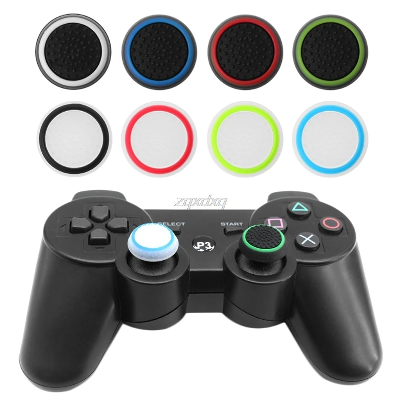 

4pcs Game Controllers Protect Covers Silicone Thumb Grip Joystick Caps For PS4 PS3 PS2 Controllers Accessory AUG_22