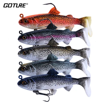 

Goture 5pcs/set Lure Soft Fishing Lure silicone bait Wobblers for Fishing Trout Bass Carp Fishing Tackle Balancer 12.5g 8.3cm