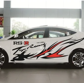 

Whole Garland Flame Adorn Car Sticker Racing Led Individuality Car-Styling Car-Covers Auto Spare Parts