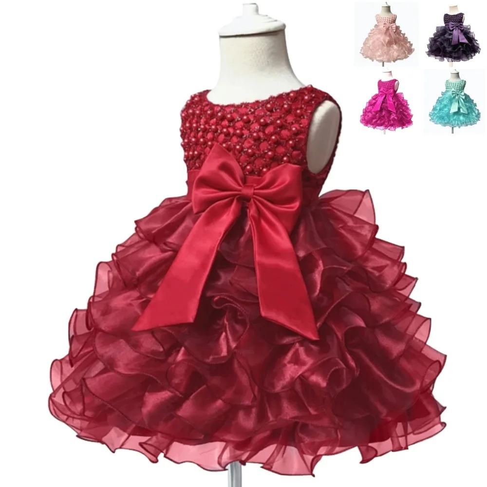 Free shipping 3M 24M Tutu Infant Party Dresses 2017 New Arrival Beige