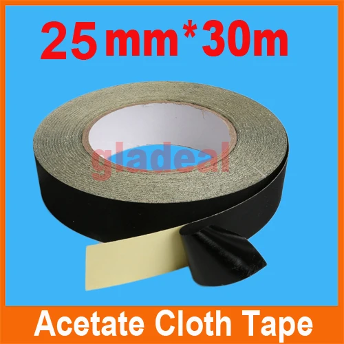

25mm*30m Black Acetate Cloth Tape Insulation Adhesive For iPhone LCD Touch Screen Tablet Electric Repair Tool