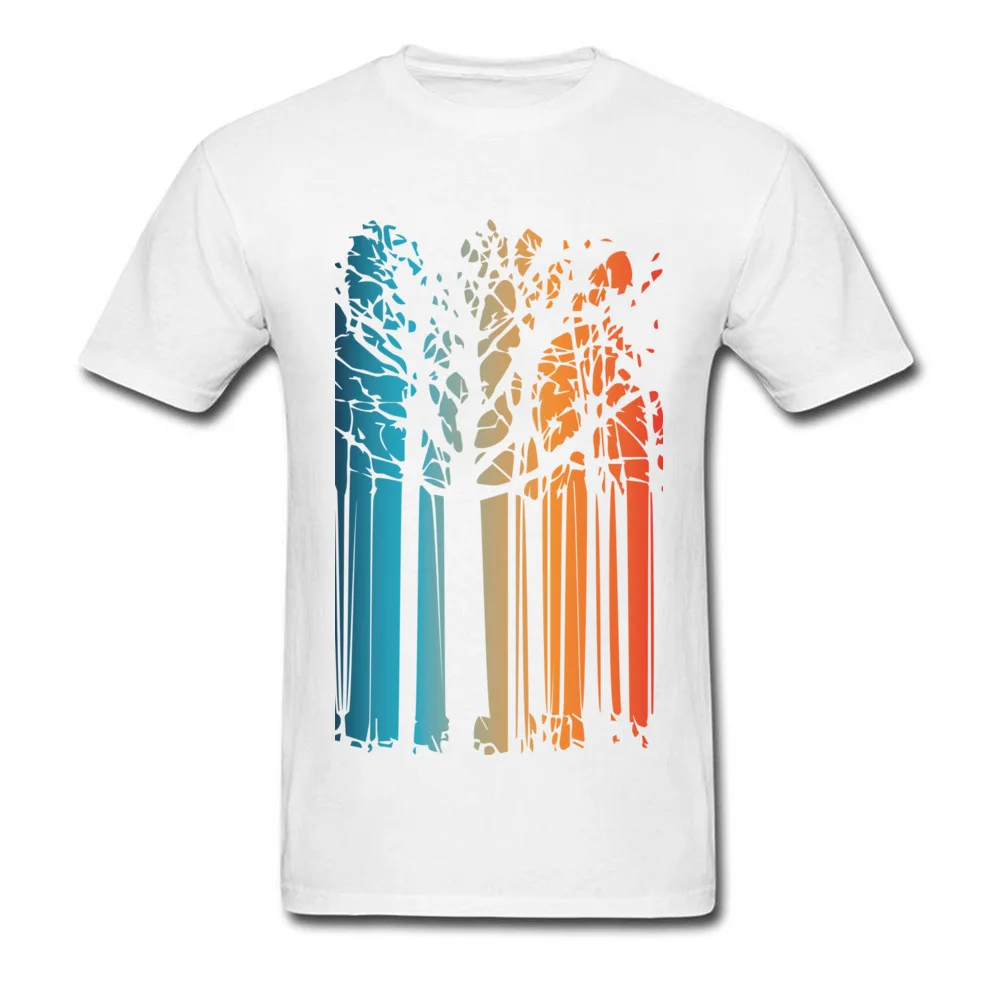 Magic colored forest Fashionable T Shirts for Men Cotton Lovers Day Tees Printed Tops T Shirt Short Sleeve Fashion Round Neck Magic colored forest white