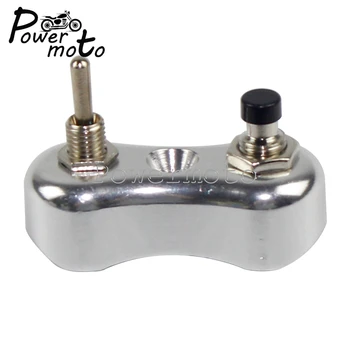 

Motorcycle Chrome Universal Screw Handlebar Button Key Engine Light Lever Toggle Switch 7/8" Or 1" Handlebar For Bobber Chopper