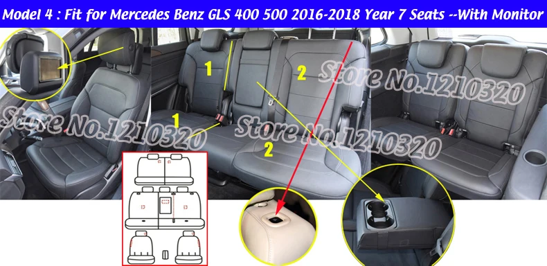 AUSFTORER сиденье из натуральной кожи чехлы для Mercedes-Benz GLS 350d 550 400 320 500 чехол для сиденья из воловьей кожи автомобильные аксессуары для сидений