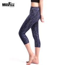 MUSCLE ALIVE Sexy Mesh Leggings Women’s Workout Leggins Casual Ladies Sporting Polyester Slim Leggings S-L 3 Color