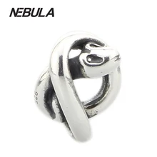 Auténtica plata de Ley 925 de Serpiente de Plata Granos Del Encanto Europeo Apto Troll Pulsera Joyería de Animales
