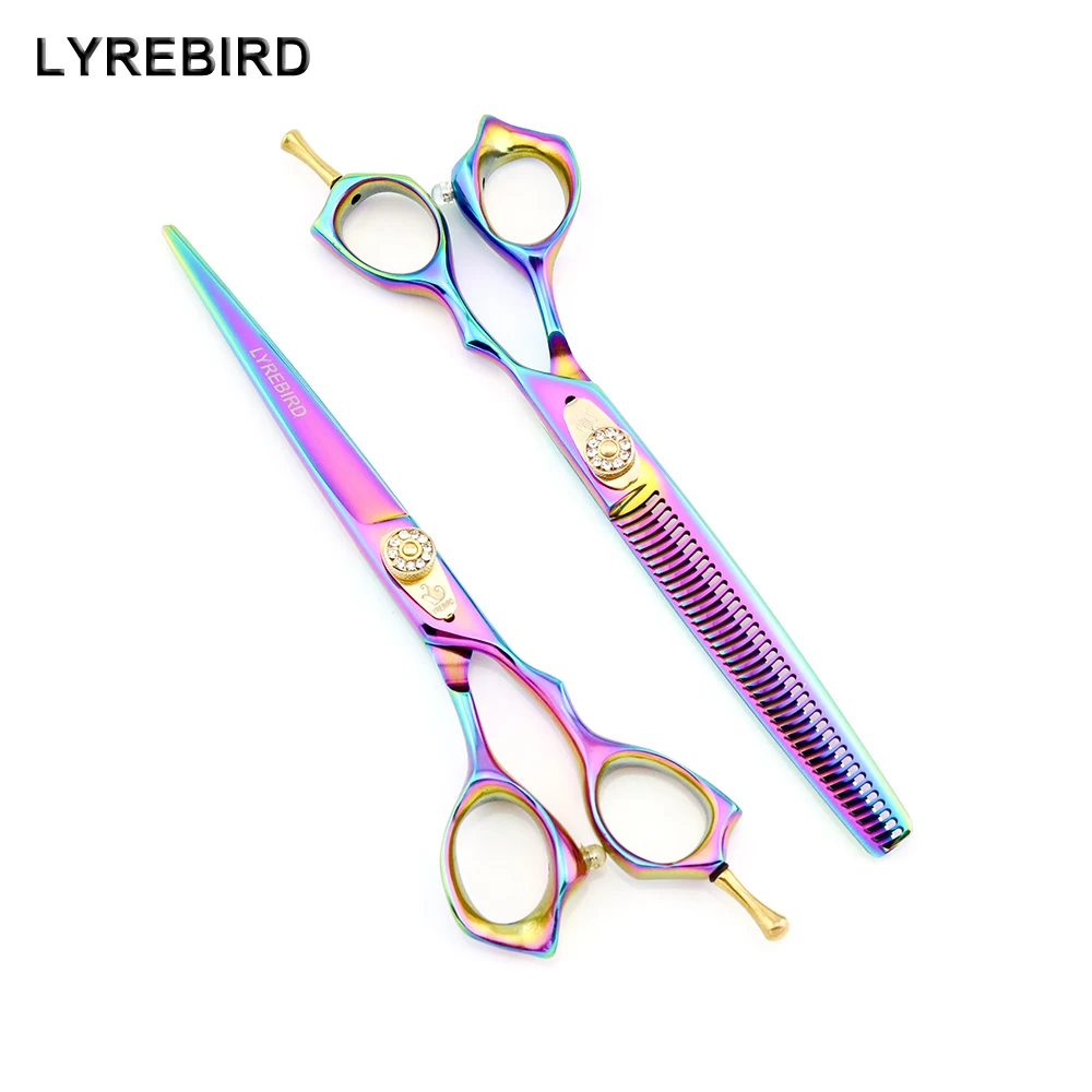 

Professional Hair Scissors Pet dog Grooming Scissors 7 INCH Rainbow Hair Shears Thinning Scissors Lyrebird HIGH CLASS NEW