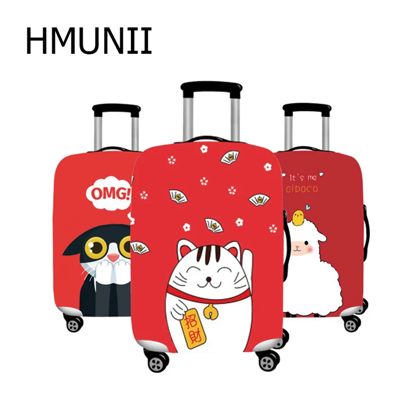 HMUNII Lucky Cat дорожный багажный чехол для 18-32 дюймов чехол защитный чехол Чехол для багажа чехол для защиты от пыли аксессуары для путешествий