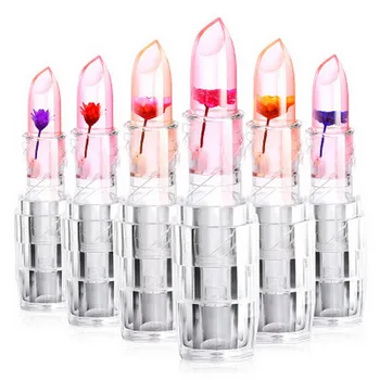 

by ems or dhl 200pcs Temperature-changed jelly Lipstick long lasting moisturizing Lip Balm waterproof Makeup flower Lipstick