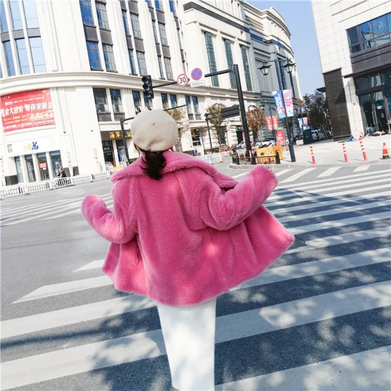 Perfect Leopard Short Fashion Real Lamb Fur Coats Women Casual Thick Warm Natural Sheep Fur Coat Ladies Lapel Shearling Jacket Female 9