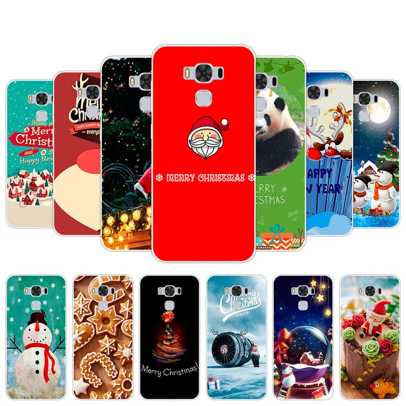 

For Asus Zenfone 3 Max ZC553KL Christmas Day Back Cover 5.5" for Asus Zenfone 3 Max ZC553KL Coque Fundas for Zc553kl Clear Capa