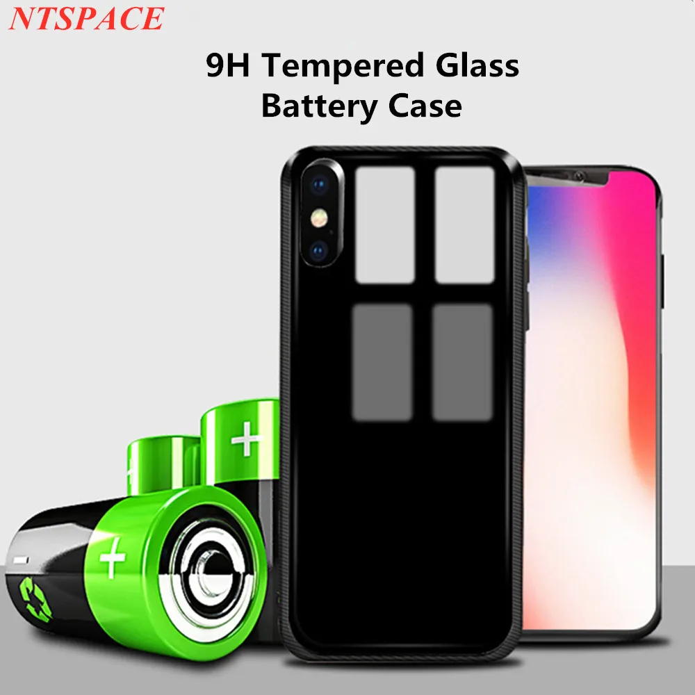 

Portable Power Bank Charging Cover For iPhone 7 8 6s Battery Charger Case External Tempered Glass Case For iPhone 8 7 6 6s Plus