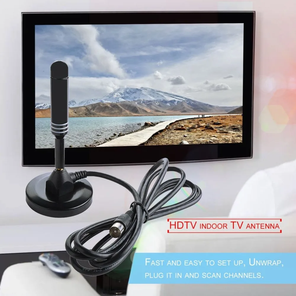 

Indoor 1080P HD Digital Amplifier HDTV Antenna 50 Miles Range Signal Receiver Aerial Booster Televison Receivers