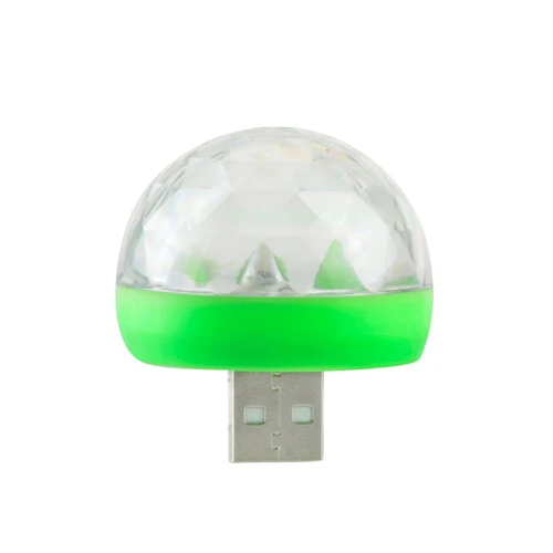 Мини USB звук вечерние светильник s диско светильник 4 Вт 3 Вт RGB волшебный хрустальный шар сценический светильник для рождества КТВ Свадебный музыкальный Dj светильник - Цвет: green shell 3W