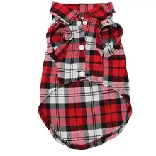 Собака Щенок Собака Классическая клетчатая рубашка собака одежда для маленьких собак, футболки из хлопка для малых и средних собак собаки кошка домашний питомец Костюмы