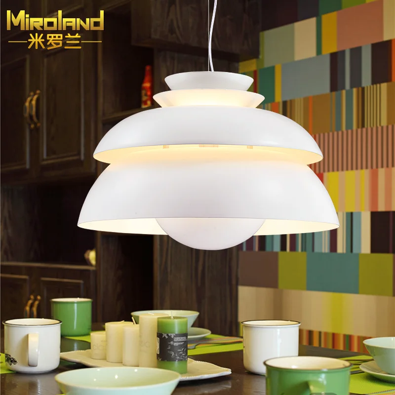 2016 new 32 cm in diameter aluminum pendant lamps simple modern stairs creative concert Cafe Restaurant lighting Wholesale Lights & Lighting