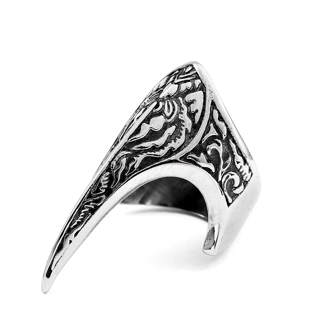 

viking Nordic ring stainless steel fashion Skandinavian niemimaa unique raven jewelry