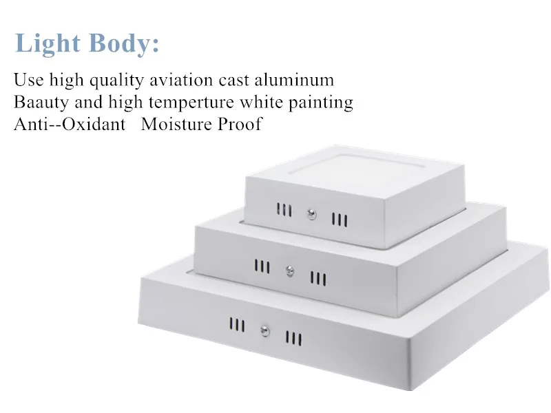 [DBF] 6 Вт/12 Вт/18 Вт/24 Вт круглый/светодиодный квадратный светодиодный панельный свет поверхностного светодиодный монтажа светодиодный
