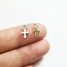 Eruifa 20 шт 8 мм Мини Монета крест цинковый сплав бусины подвески ювелирные изделия DIY ручной работы ожерелье, серьги