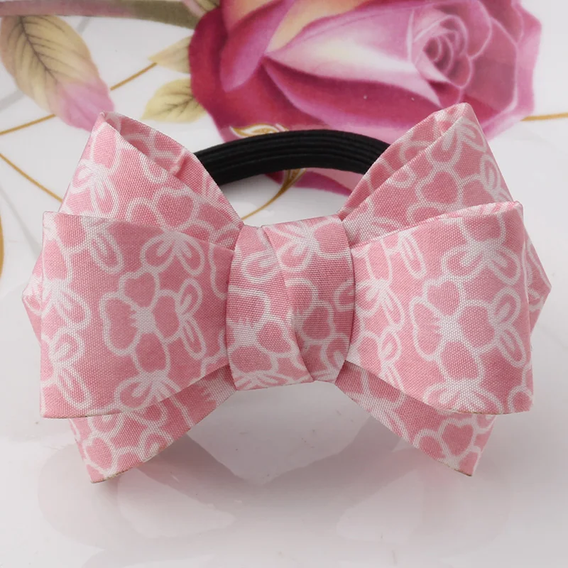 

2019 New Big Bow Dot Flower Scrunchy Women Girls Hair Accessories Ponytail Hair Ornaments Elastic Hair Band Sweet Gum for Hair