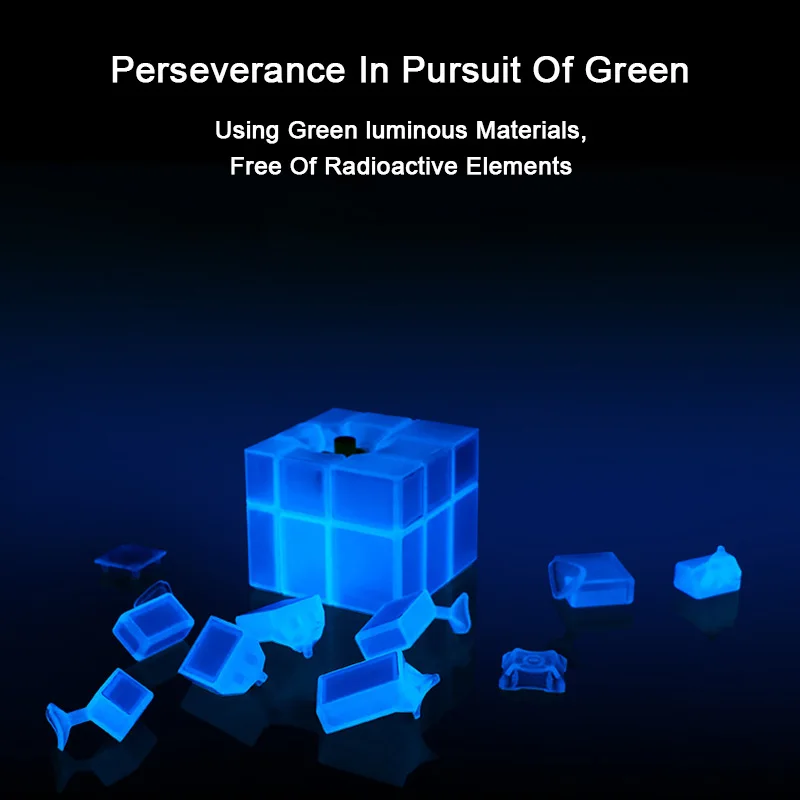 QIYI New Luminous Mirror Cube 3x3 Speed Master For Best Cast Antistress Neo Cube Puzzle Cubo Magico Coated For Children Toys