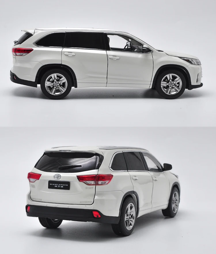 1/18 все новые TOYOTA Highlander литая модель автомобиля SUV игрушки для детей рождественские подарки коллекция с новой коробкой