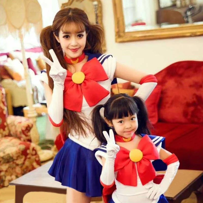 

Anime Sailor Moon Cosplay Costume Sailor Moon Carnaval Halloween Party Costumes for Women Kids Custom-made Any Size