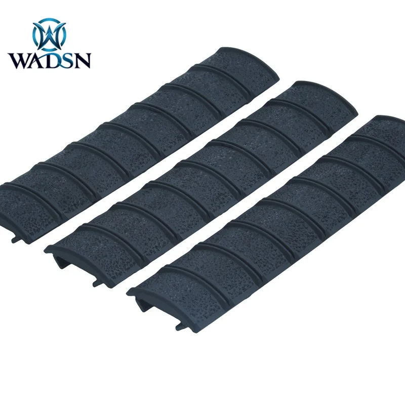 

Airsoft 6.25" Black Checkered Rail Cover Picatinny Nylon Plastic Mount Accessories WEX320