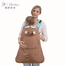 Непромокаемый плащ-переноска для малышей, бархатный плащ-накидка, зимний теплый чехол, необходимый для переноски детей, рюкзак, одеяло-конверт на ремнях