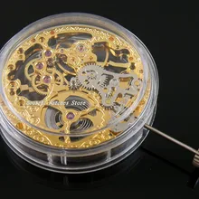 Золотой полный скелет механические ручные намотки Move Мужские t часы Acessory комплект Parnis мужские часы