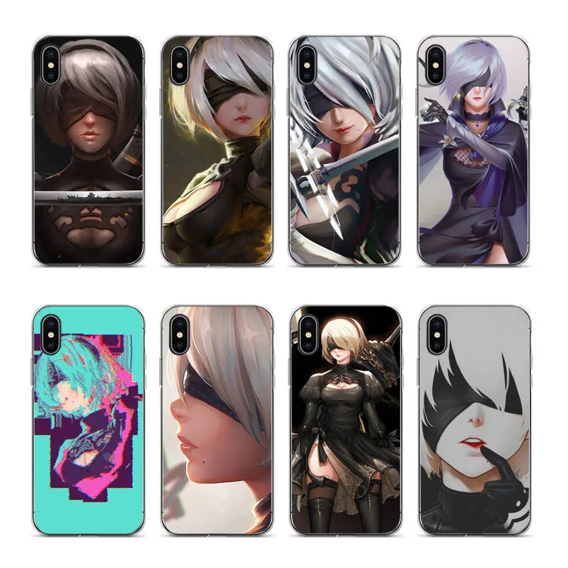 Outmix Yorha № 2 Тип b силиконовый чехол для мобильных телефонов iPhone 6 6s 7 8X5 5S SE plus 8 XR XS max |