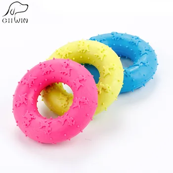 

HACHIKITTY Natural Rubber Ring Chew Toys For Small Large Dogs Cats Aggressive Biting Interactive Training Products ZK0005