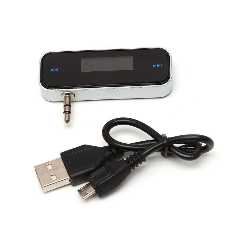 Universal 3.5mm In Car Audio FM Transmitter For iPhone 5S iPod Samsung