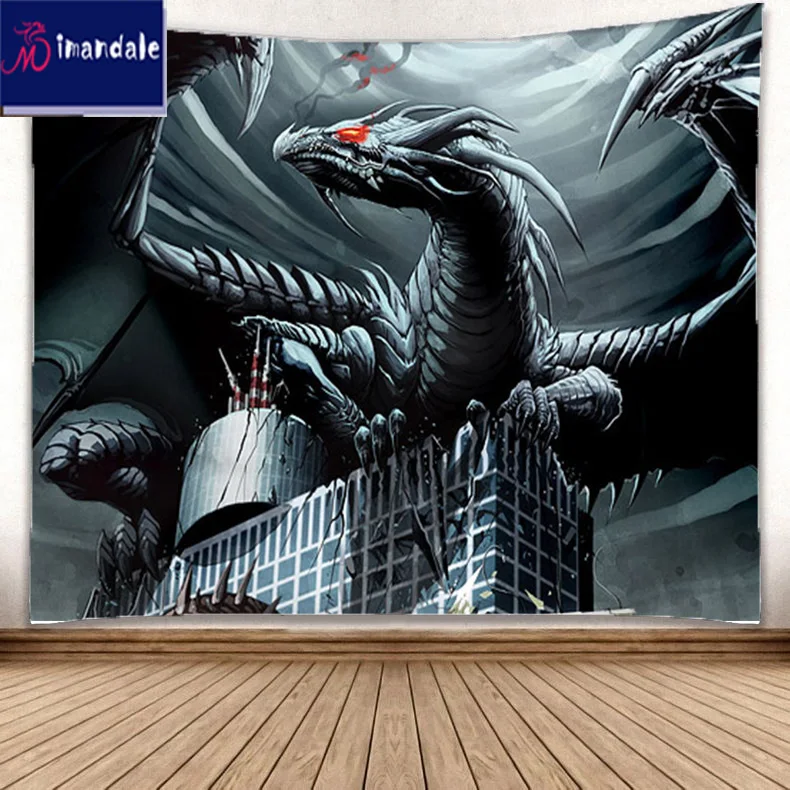 Imandale Dragon Evil Art Pattern HippieTapestry настенные подвесные плотные гобелены для дома и