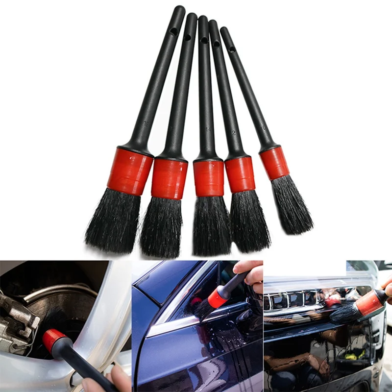

5Pcs/Set Vehicle Wheel Brush Washing Car Tire Rim Cleaning Brushes Auto Detail Dashboard Car-Styling Accessories