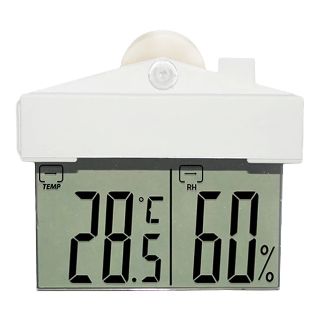 Lcd Window Thermometer Hydrometer Digital Weather Station Suction Lcd Window Thermometer Hydrometer Digital Weather Station Suction Cup Indoor Outdoor Large