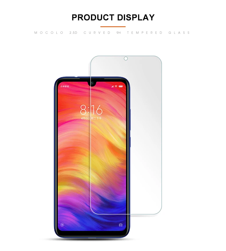 Mocolo закаленное стекло для xiaomi Redmi Note 7 Защита экрана полное покрытие 9H стеклянная пленка для xiomi Redmi Note7 глобальная передняя крышка