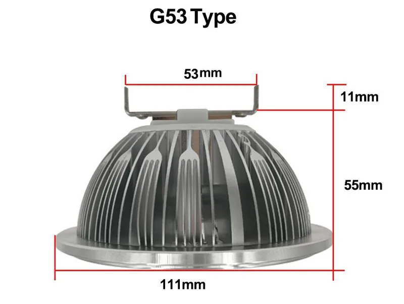 12 Вт AR111GU10 светодиодные лампы 85 ~ 265 В AC 60 градусов Epistar прожекторы потолочные светильники