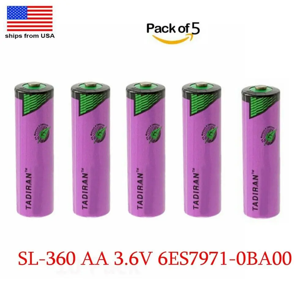 5 x 3 6v 2400mah back up battery for 6es7971 0ba00 siemens simatic sl