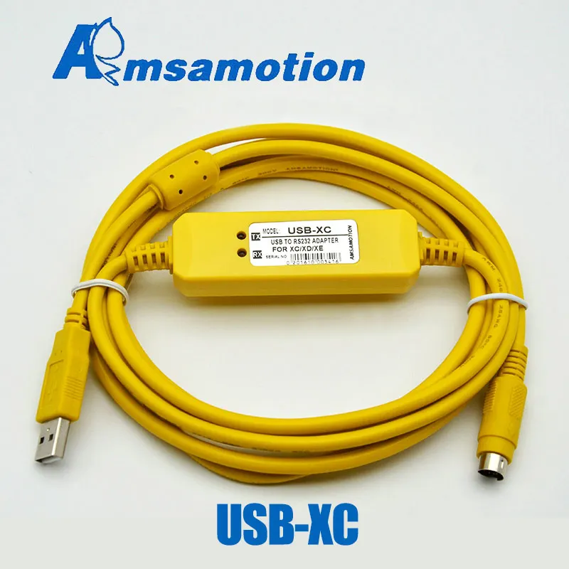 USB-XC USB к RS232 адаптер для XC PLC подходит Xinje XC1 XC2 XC3 XC5 PLC Кабель для программирования - Цвет: Yellow