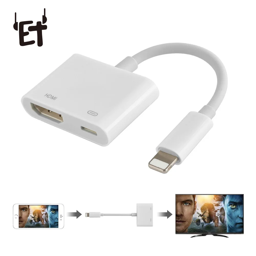 Buy ET 1080P HD HDMI Adapter for iPhone X 8 7 iPad Air iPod Portable Digital AV Adapter 4K USB Cable Connector for Apple Phones for only 12.45 USD Buy ET 1080P HD HDMI Adapter for iPhone X 8 7 iPad Air iPod Portable Digital AV Adapter 4K USB Cable Connector for Apple Phones for only 12.45 USD