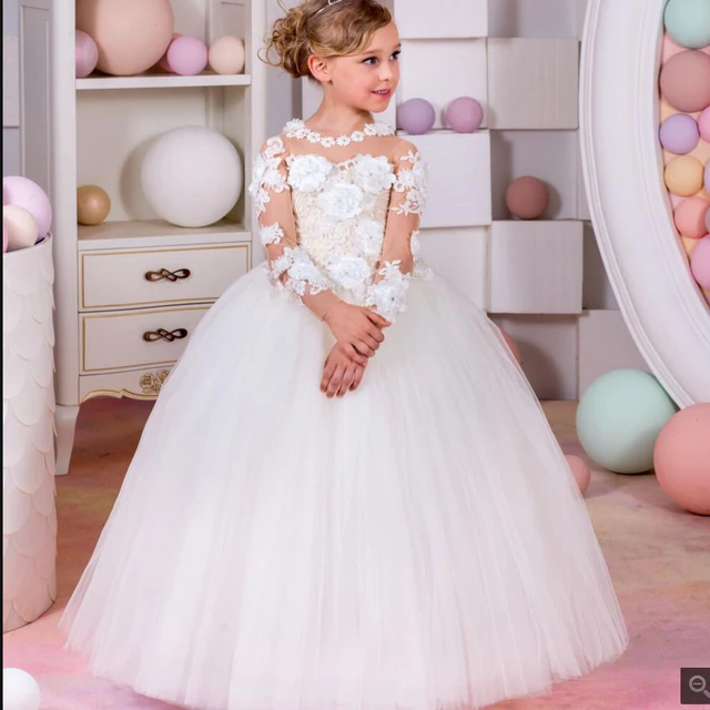 kids teens clothes 10 12 year dresses for girls 11 years girl ball gowns for children full white