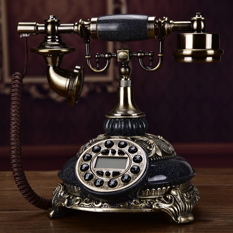 Цельные часы антикварный телефон модный винтажный телефон Синяя подсветка+ громкой связи+ идентификатор звонящего
