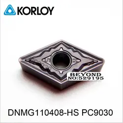 DNMG110408-HS PC9030, оригинальные KORLOY твердосплавный токарный вставки для Нержавеющая сталь, спецмашина токарное лезвие