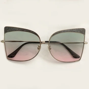 

Fashion Vintage Women Butterfly Sunglasses with Gilter 2019 Alloy Frame Sunglasses Oculos De Sol Feminino with Packing