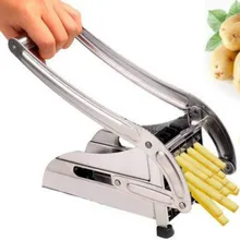 Französisch Frites Kartoffelchips Streifen Schneiden Schneidemaschine Maker Edelstahl Allesschneider Chopper Dicer + 2 Klingen Küche Werkzeuge
