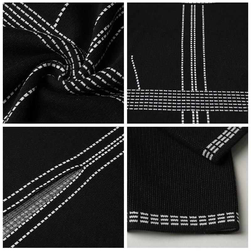 XIKOI Casual Women Knitting Dress Black MIDI O-Neck Fashion Hem Split Ladies Women's dresses Knee-Length 2018 XIKOI Casual Women Knitting Dress Black MIDI O-Neck Fashion Hem Split Ladies Women's dresses Knee-Length 2018