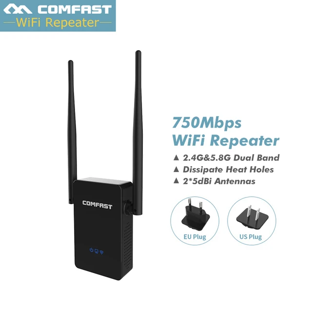 Comfast Dual Band 750Mbps Wifi Repeaters Roteador 802.11AC Wireless