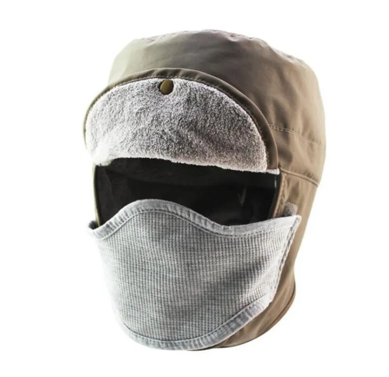 

Winter Men Women Trapper Trooper Hat Bomber Hat with Ear Flaps and Mask Warm Ushanka Hunting Hats Winter Men Hat